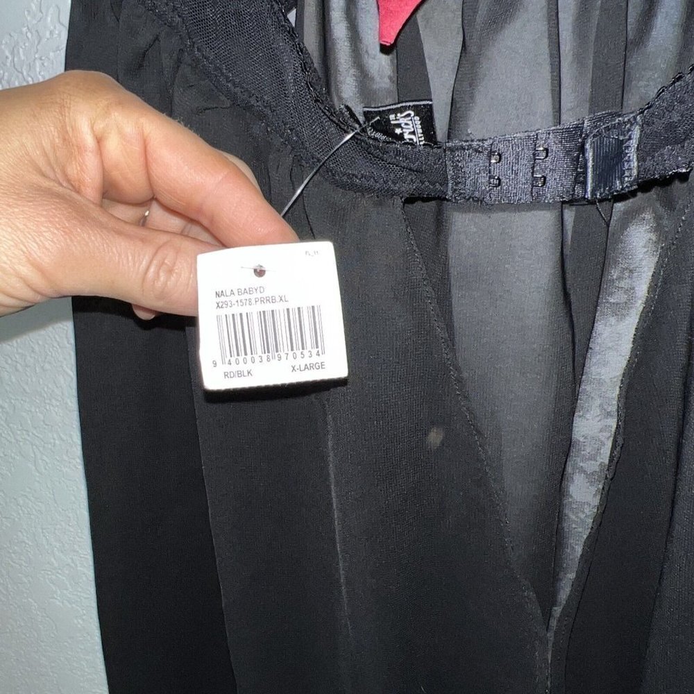 NWTS Fredericks of Hollywood Nala Babydoll Lingerie Set 2 PCS Panty XL 1D - Picture 7 of 8